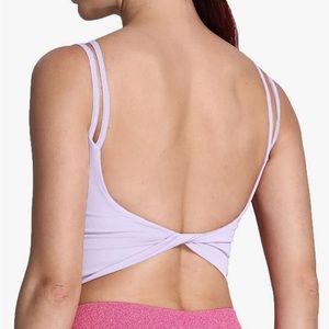 Women's Sports Bras Fitness Padded Backless Yoga Crop Tank Top Twist Back Cami